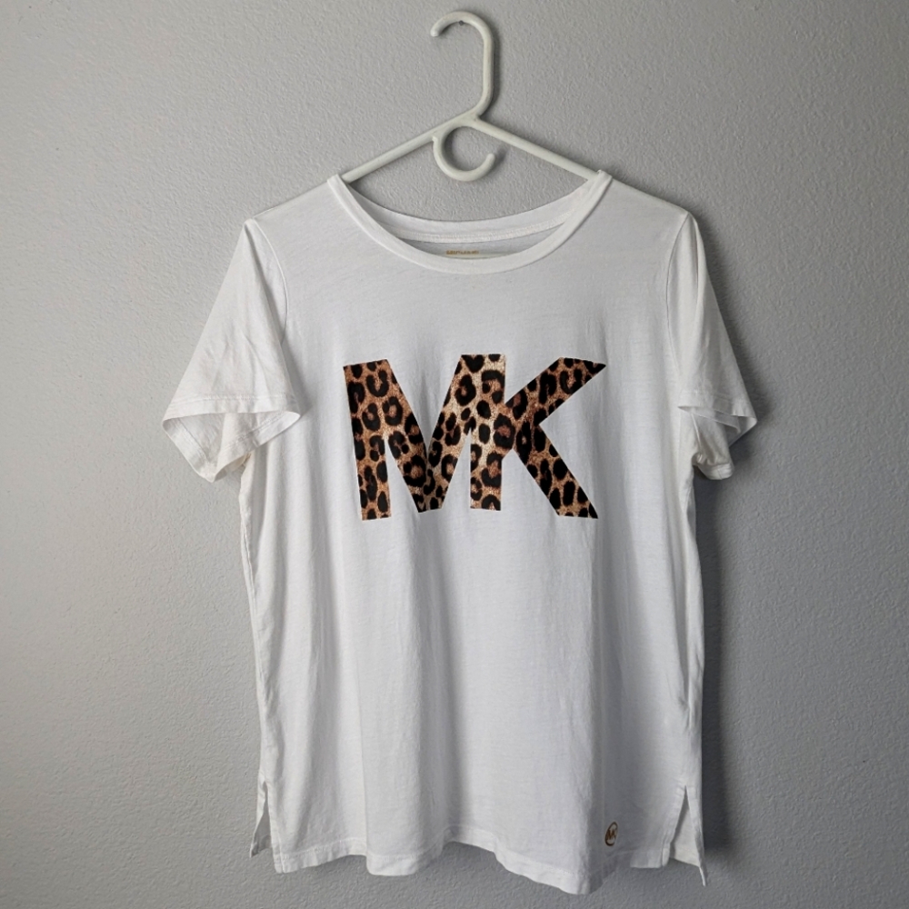 "Luxe Appeal: MICHAEL Michael Kors White and Gold Tee"